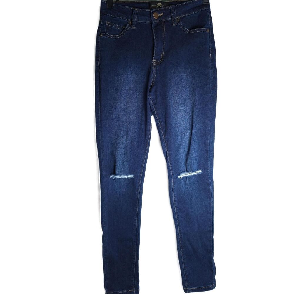Hammer Jeans Womens Size 5 Blue Skinny Distressed Denim Casual Streetwear